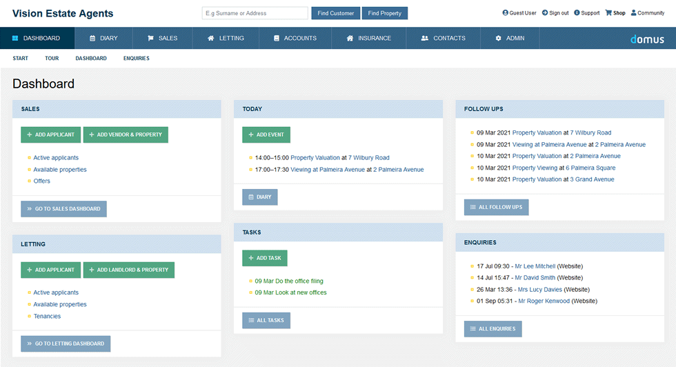 Screenshot of Domus Software